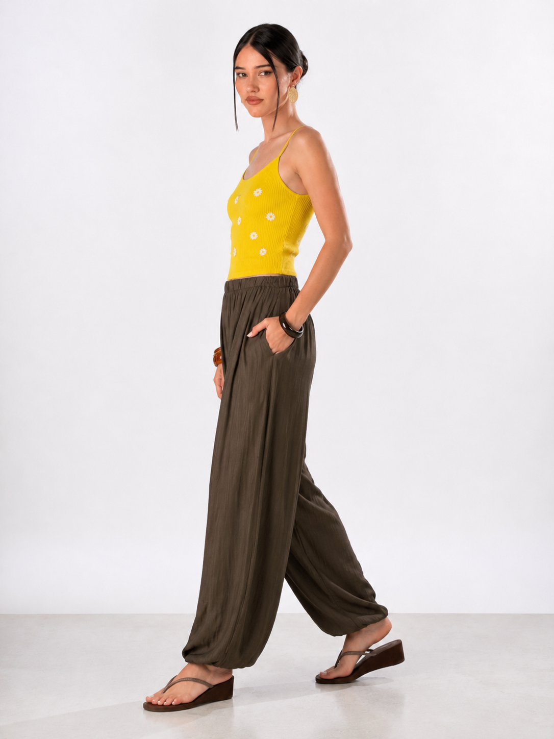Pantalone balloon London|Colore:Marrone