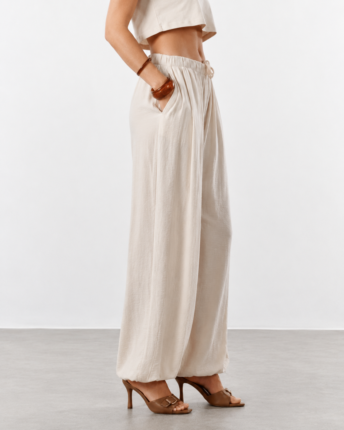 Pantalone balloon London|Colore:Beige