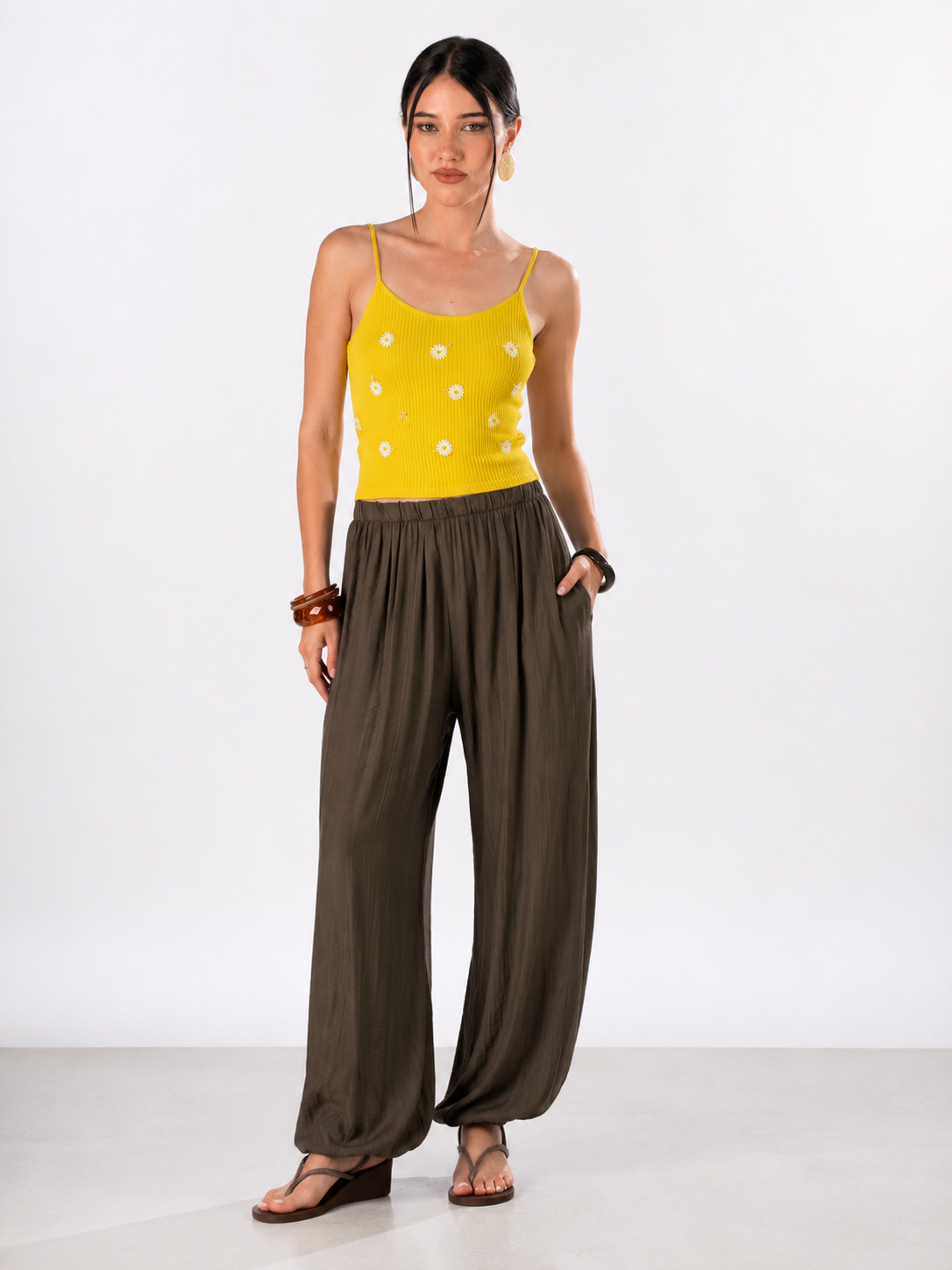 Pantalone balloon London|Colore:Marrone