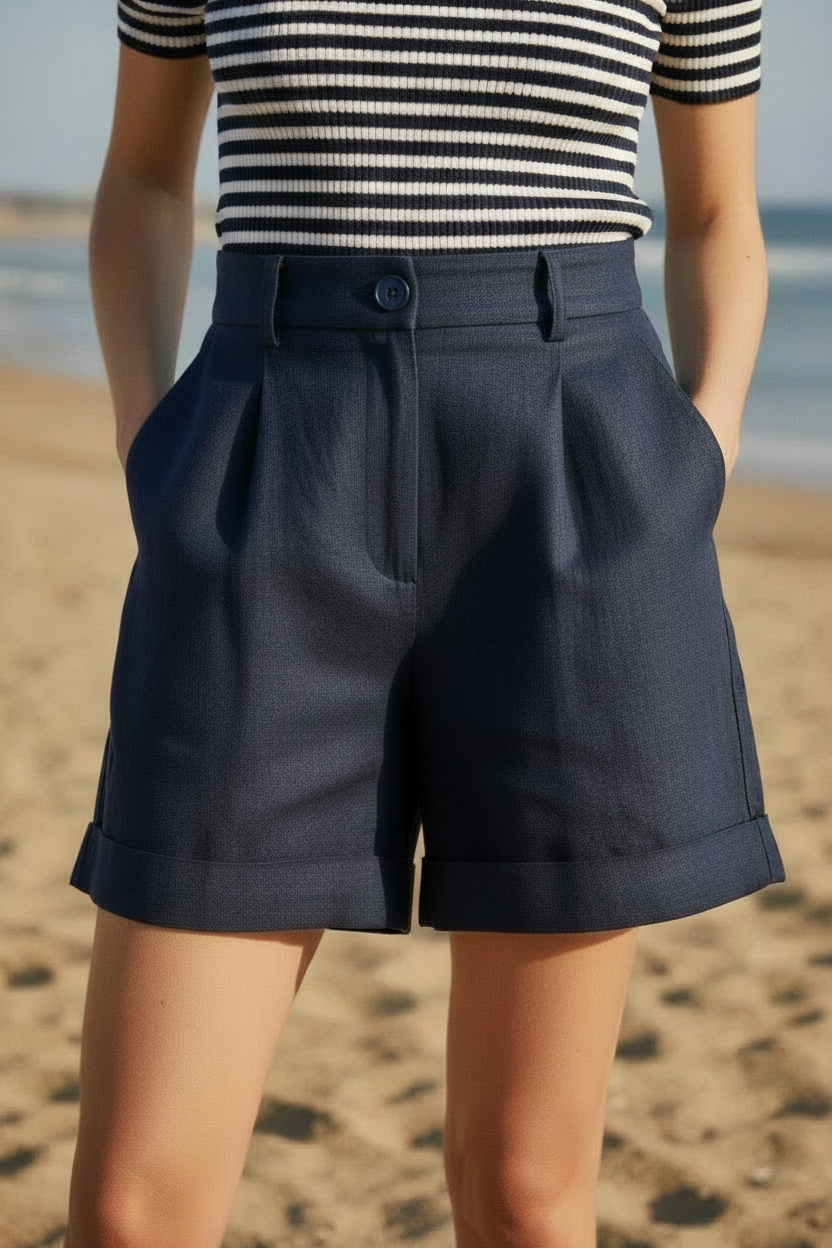 Shorts wide-leg|Colore:Blu
