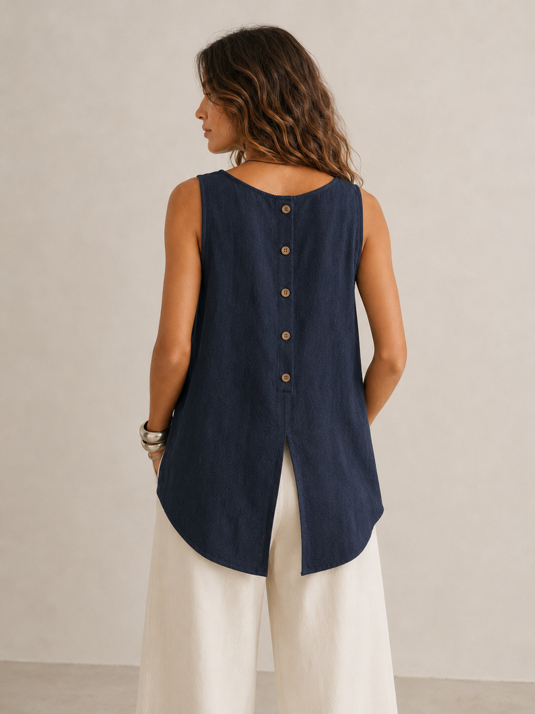 Canotta con collana |Colore:Blu