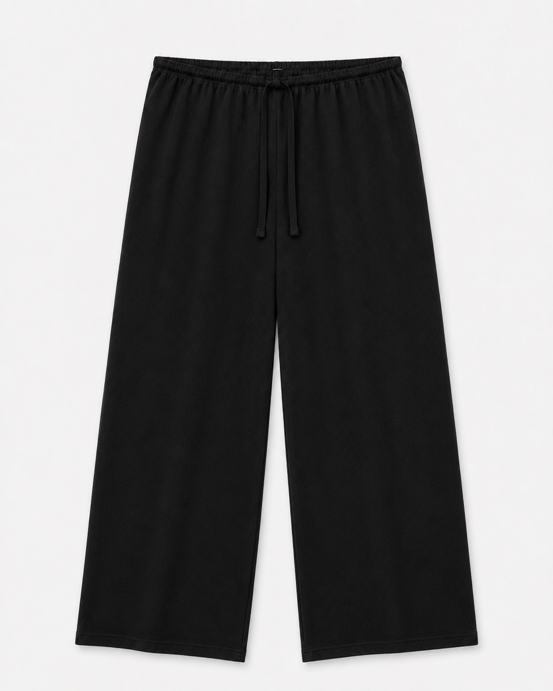 Pantafelpa Wide Leg coulisse minimal|Colore:Nero