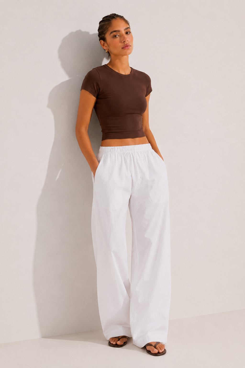 T-Shirt Moon basic|Colore:Marrone