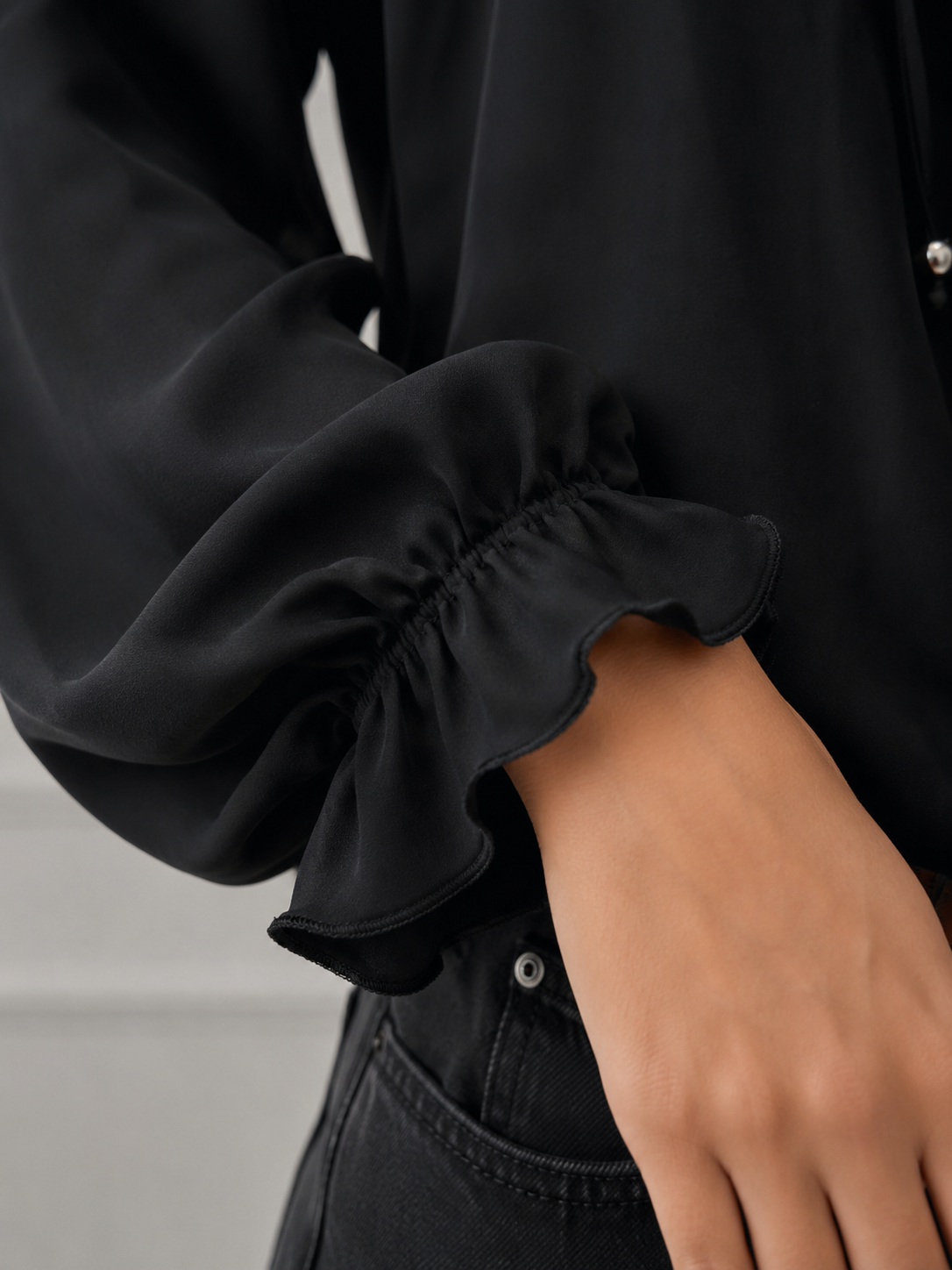 Blusa camelia|Colore:Nero