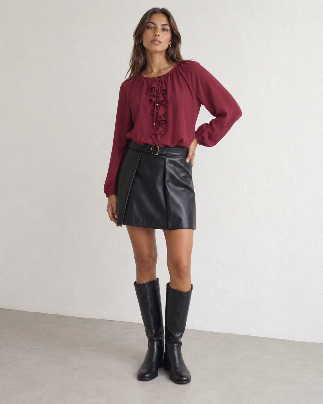 Blusa camelia|Colore:Burgundy