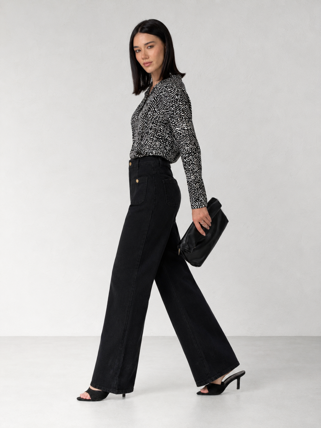 Jeans Valery pocket|Colore:Nero