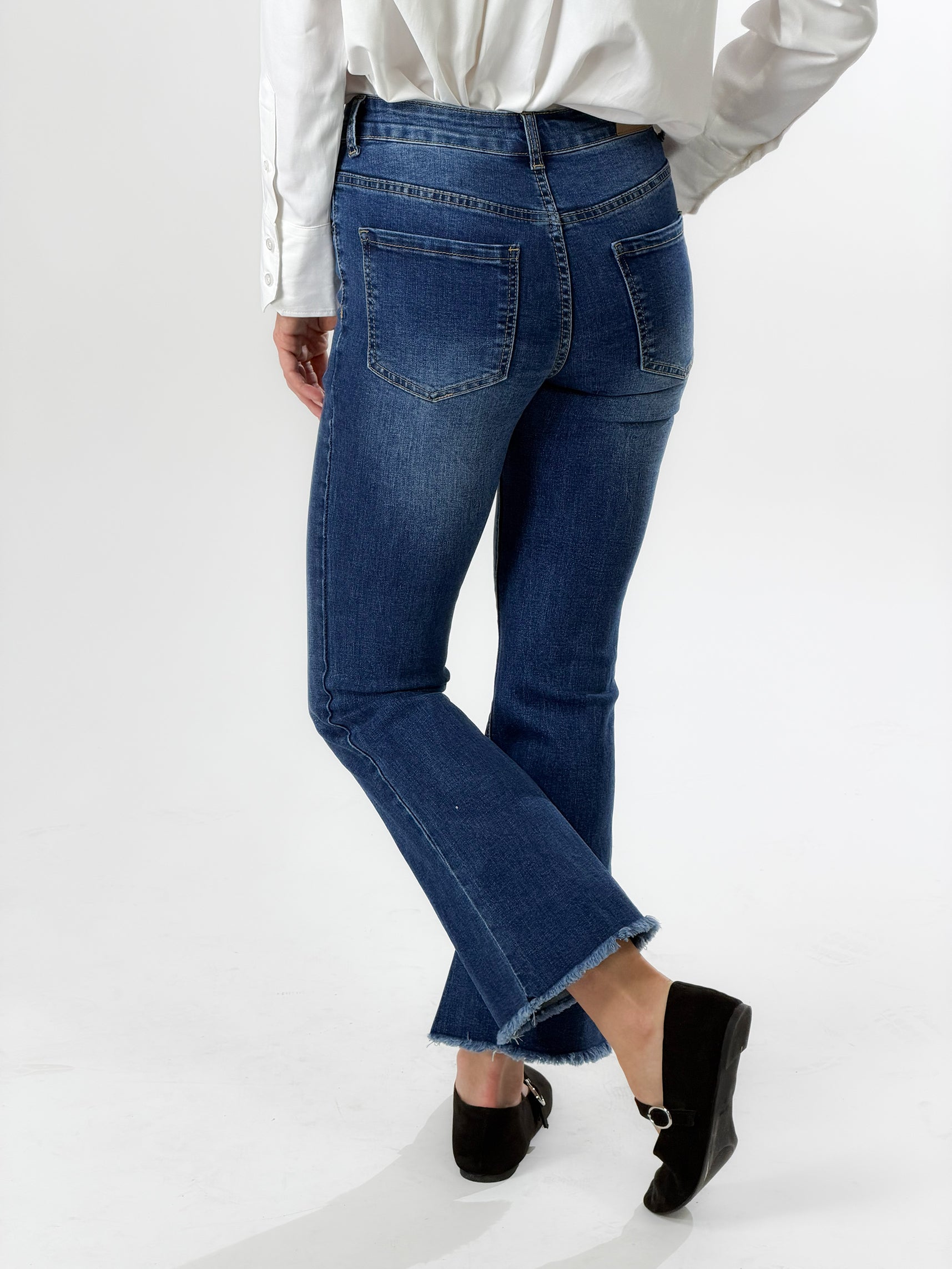 Jeans capri svasato|Colore:Blu