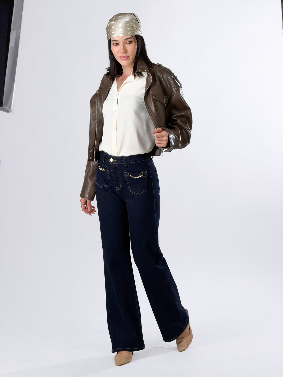 Jeans Pocket e catene|Colore:Blu zero