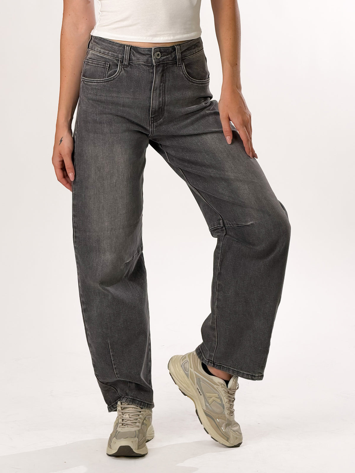 Jeans Ballon |Colore:Grigio scuro