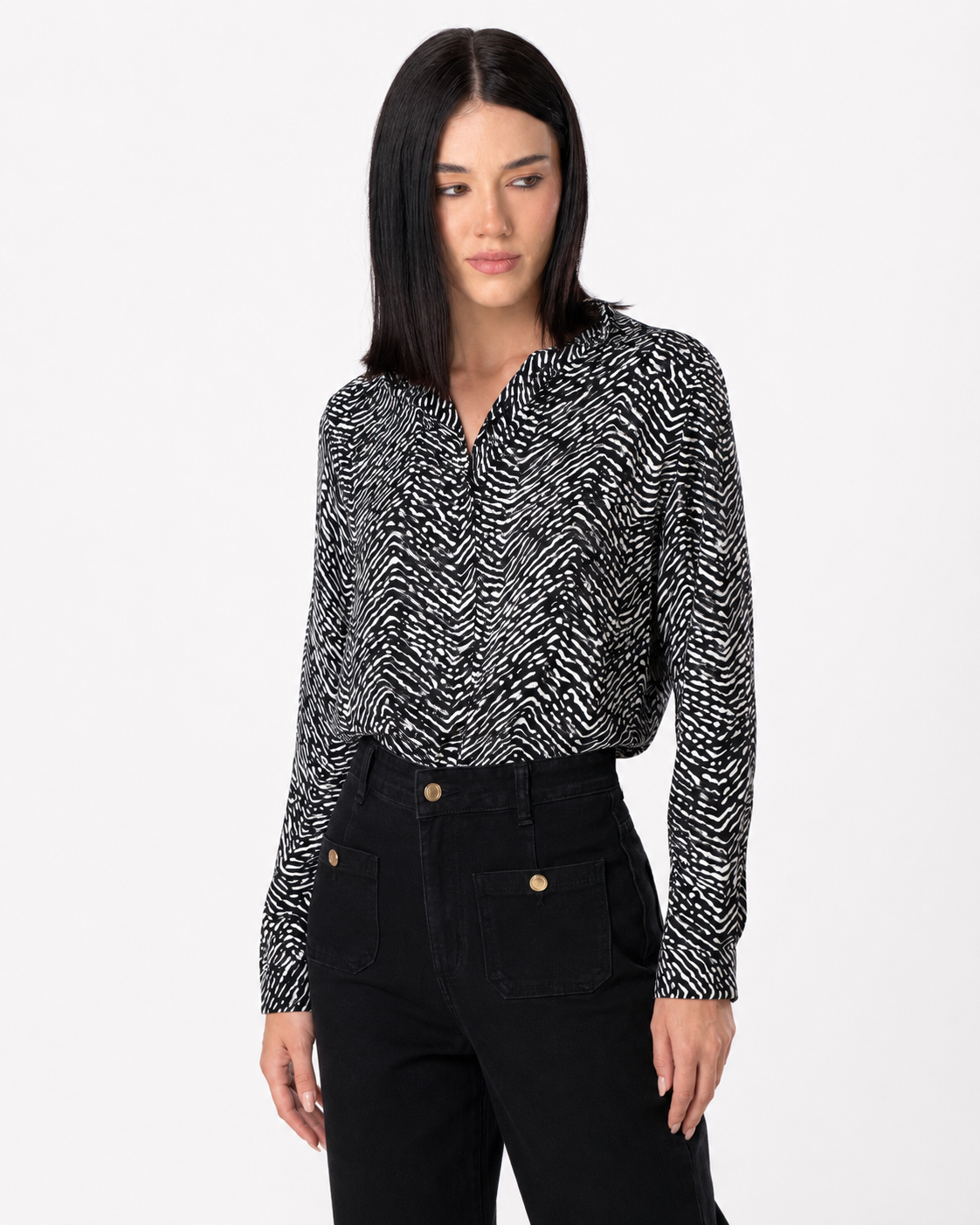 Camicia Leopardata |Colore:Nero