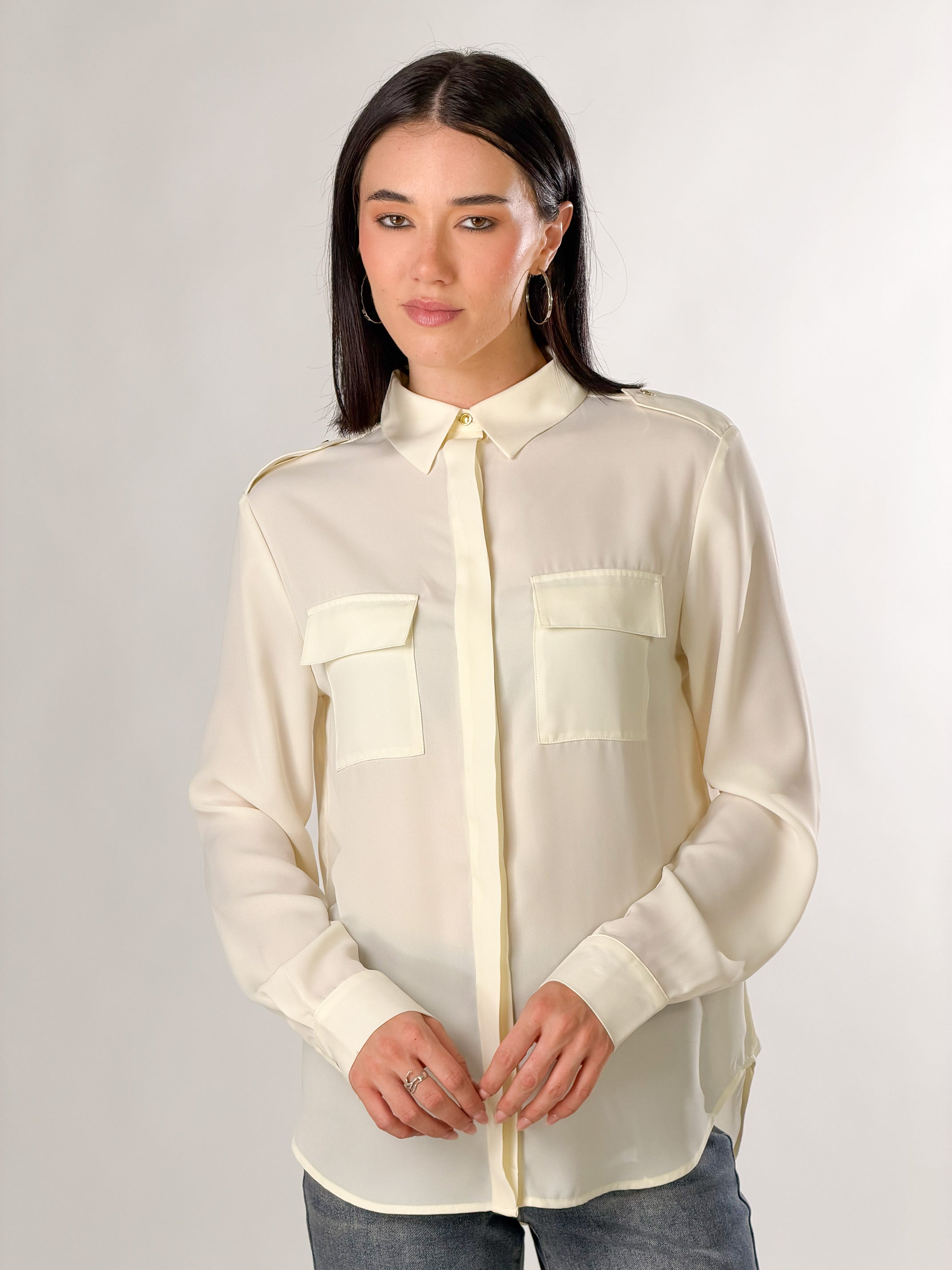 Camicia Utility |Colore:Avorio