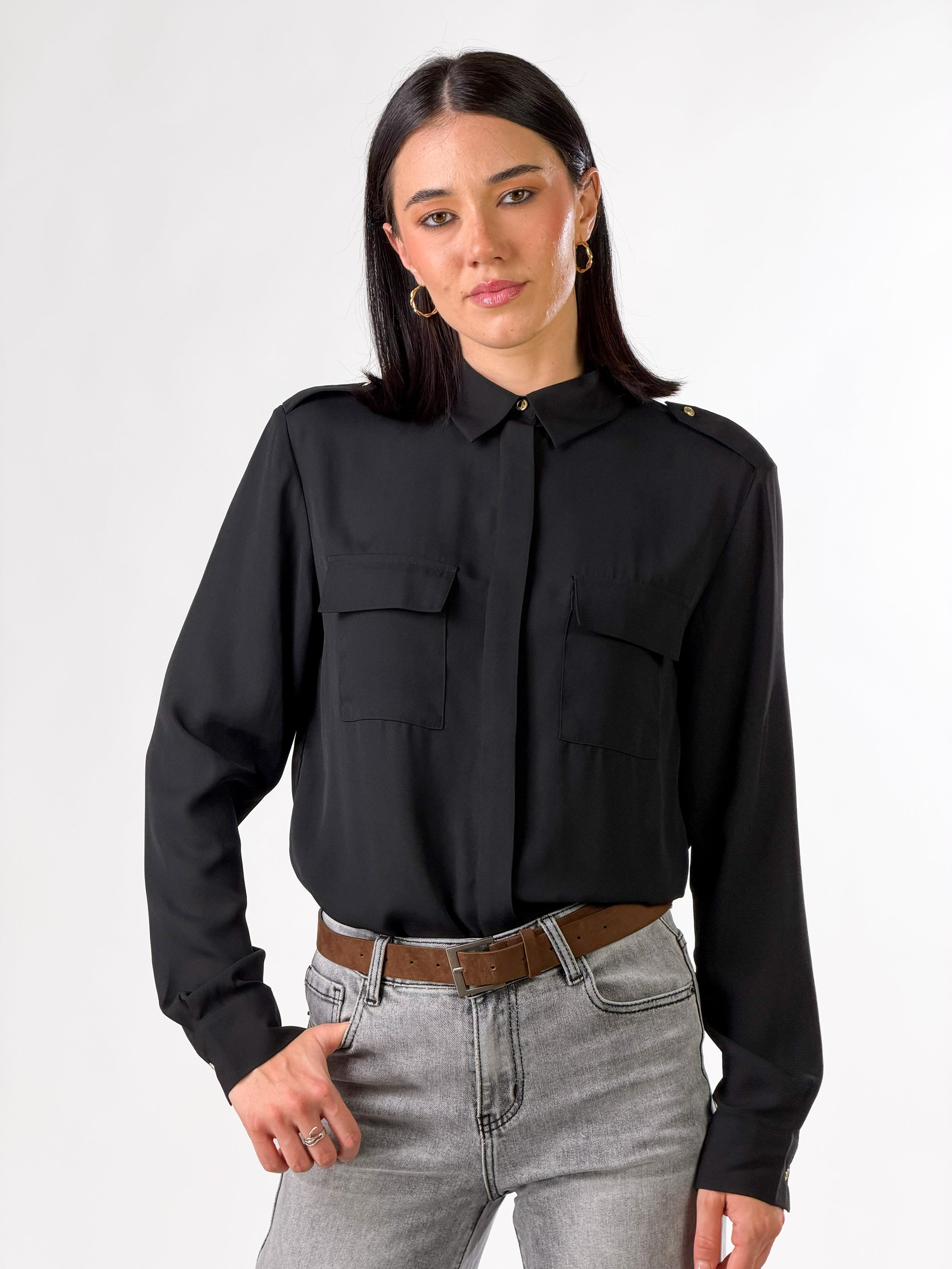 Camicia Utility |Colore:Nero