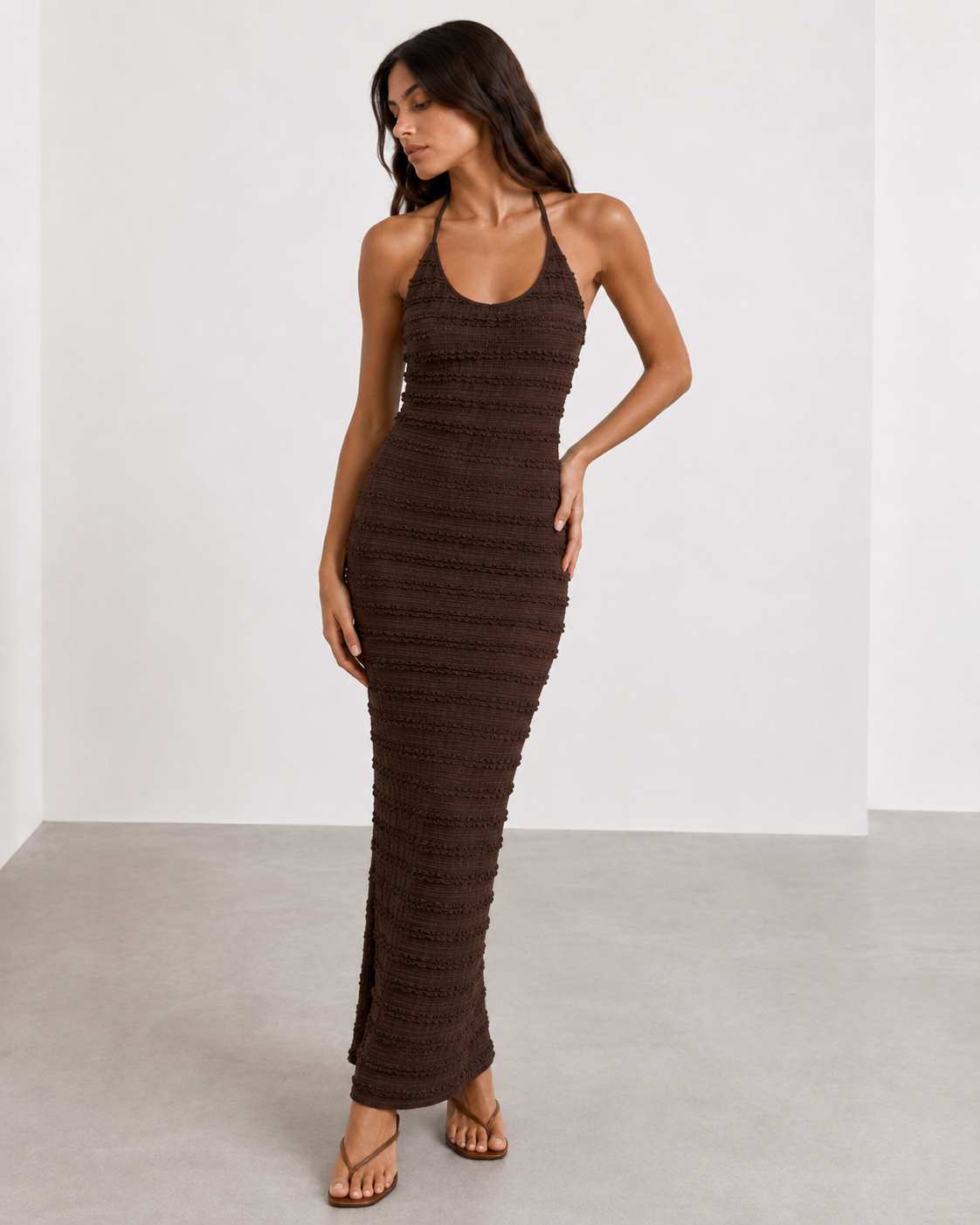 Abito lungo miami|Colore:Marrone