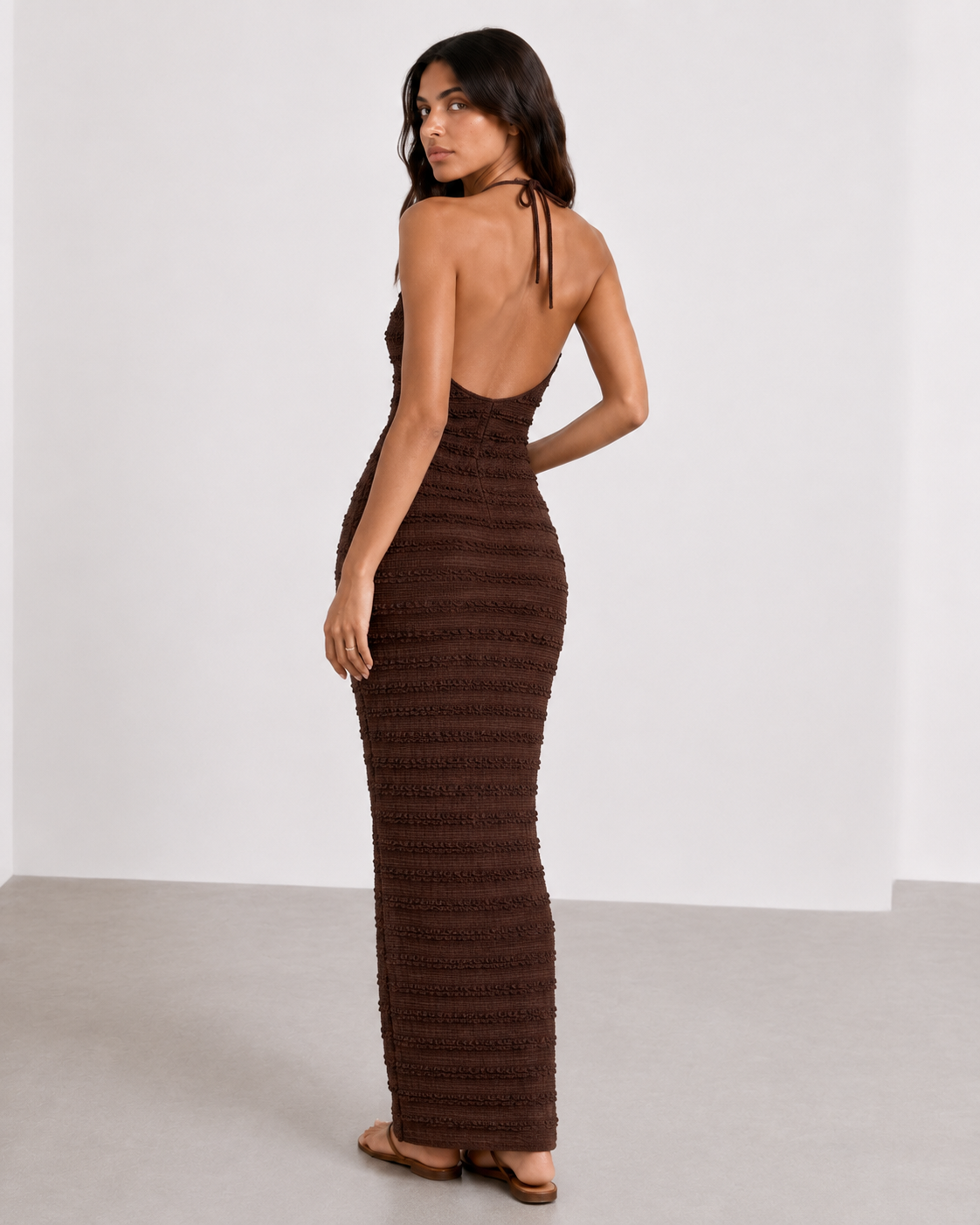 Abito lungo miami|Colore:Marrone