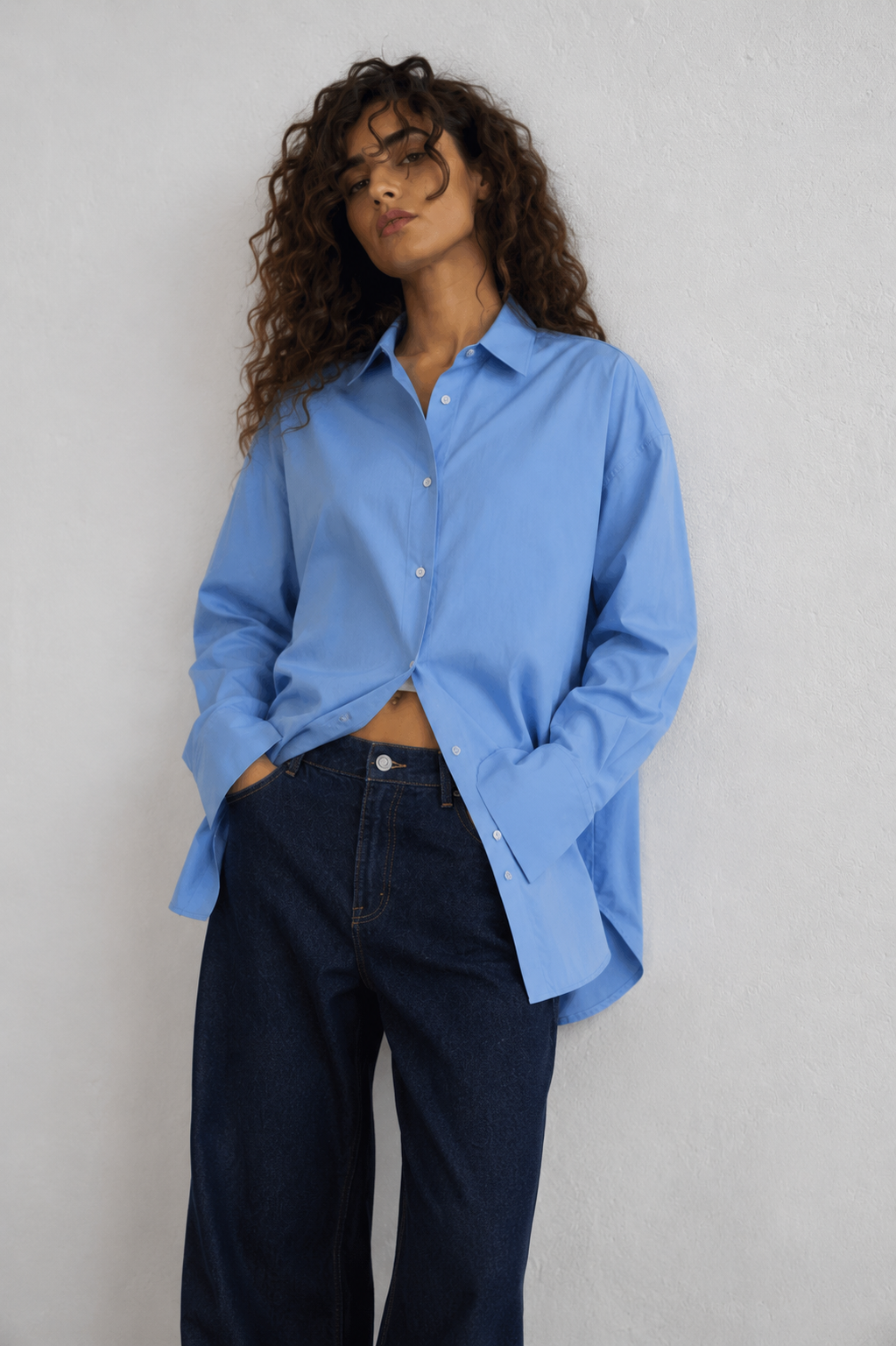 Camicia oversize |Colore:Celeste
