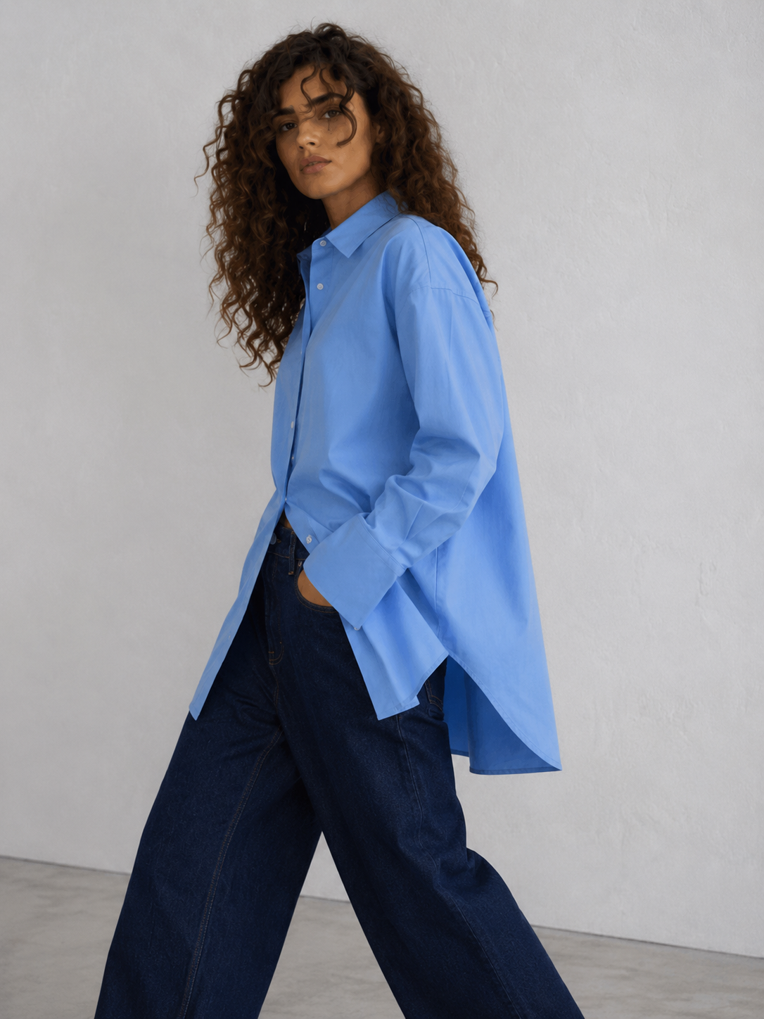 Camicia oversize |Colore:Celeste