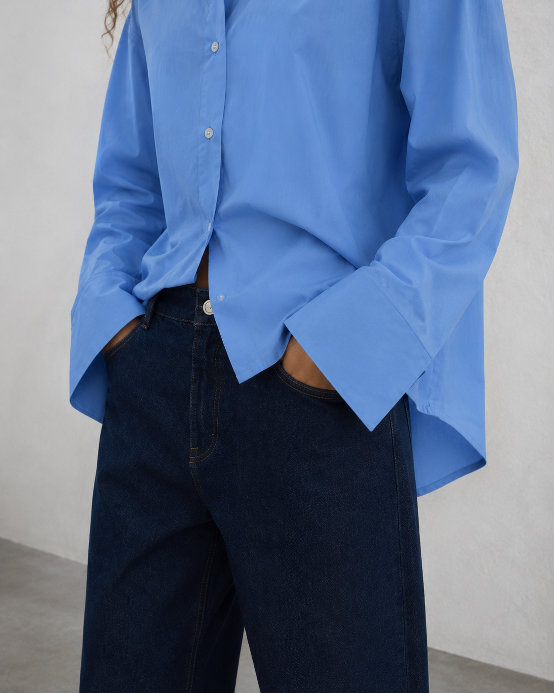 Camicia oversize |Colore:Celeste