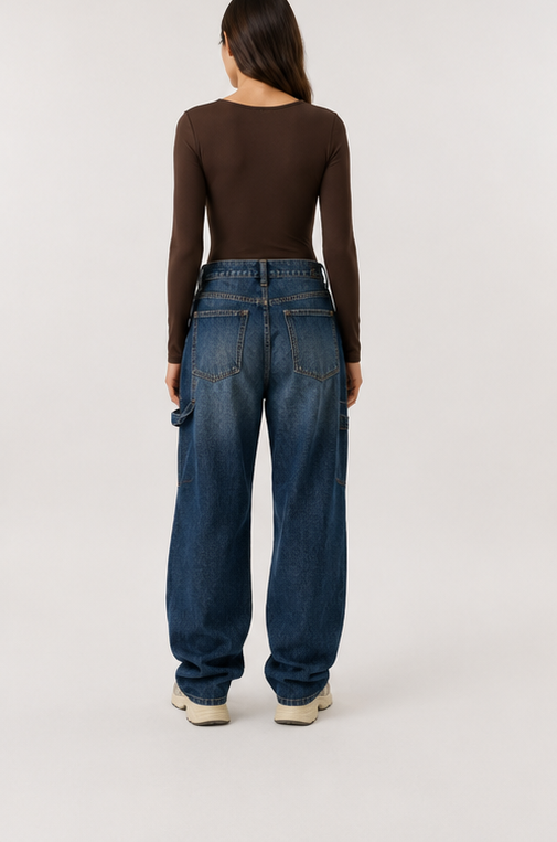 Body skin manica lunga|Colore:Marrone