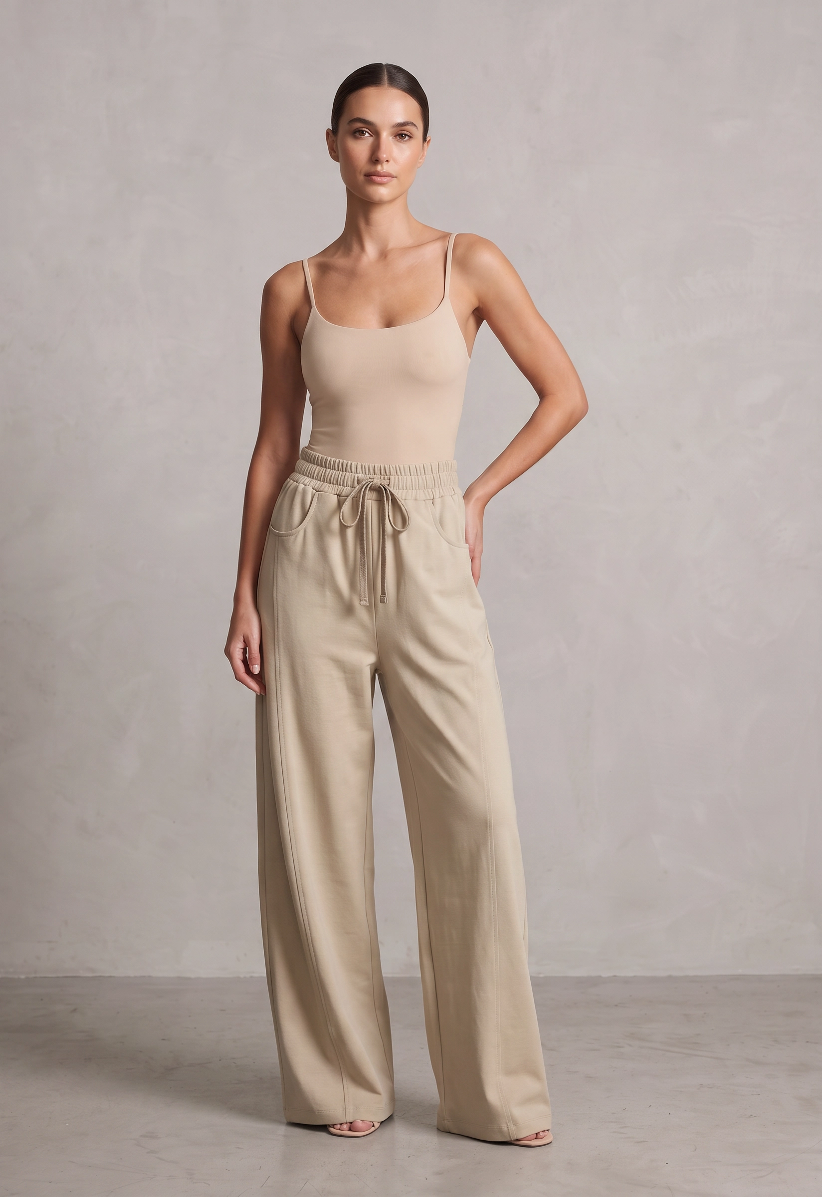 Body spalline sottili|Colore:Beige