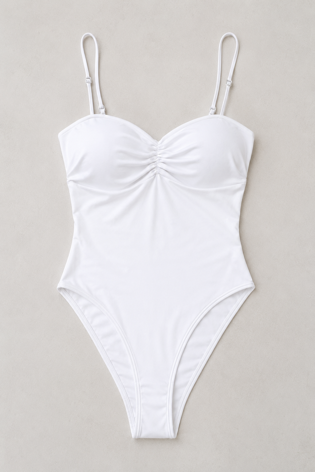 Body bustier con arricciatura|Colore:Bianco
