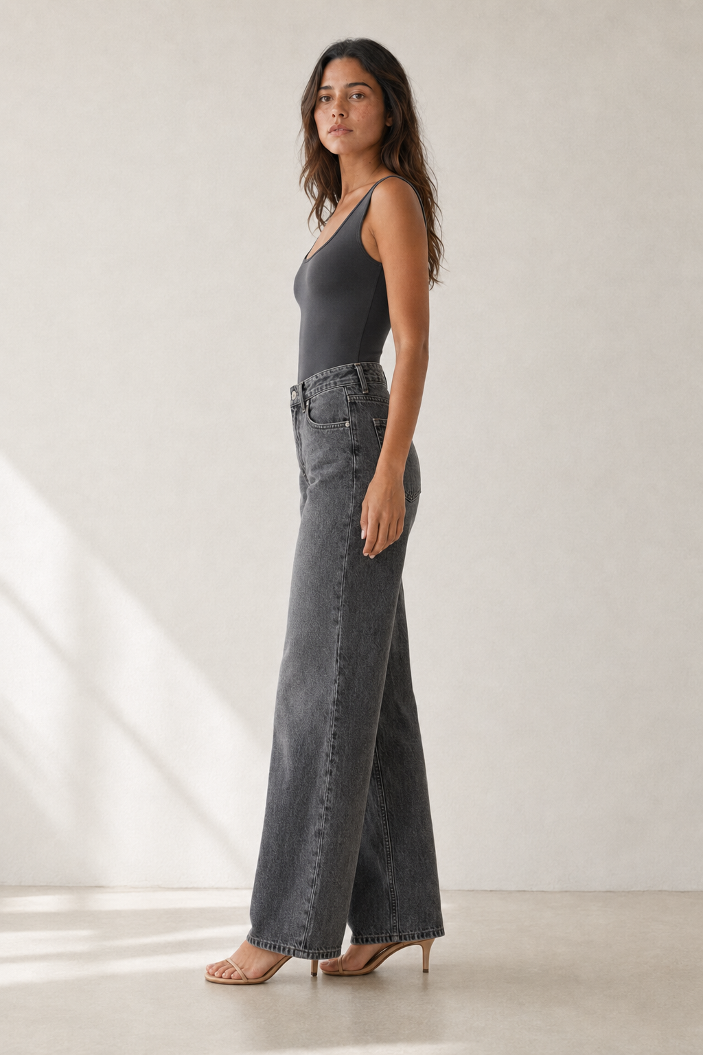 Body Skin bretelle larghe|Colore:Grigio