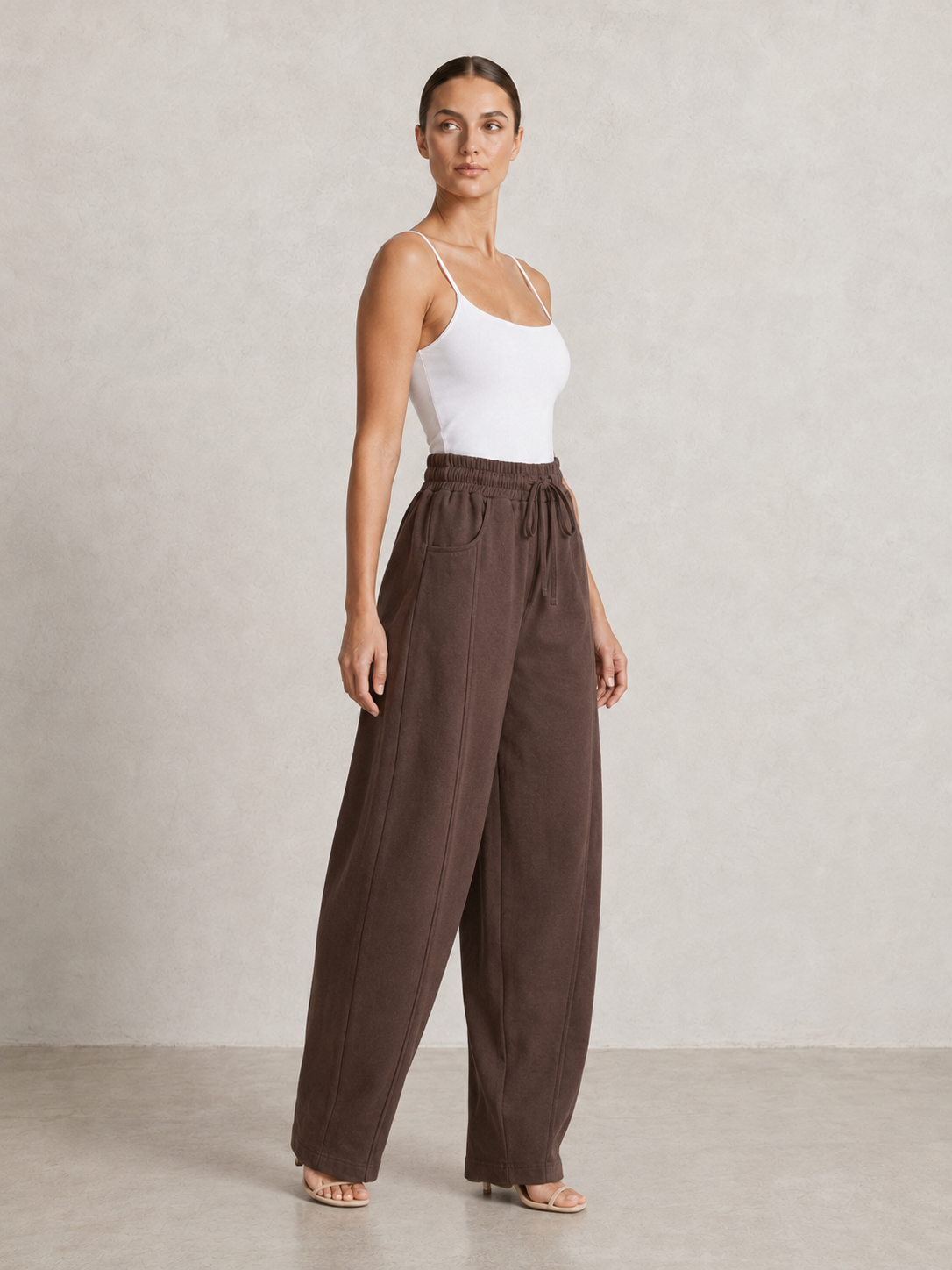 Pantalone wide leg Paris|Colore:Moro