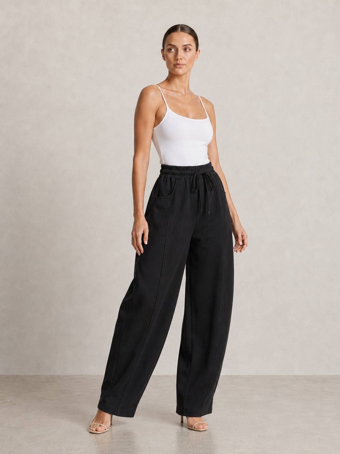 Pantalone wide leg Paris|Colore:Nero