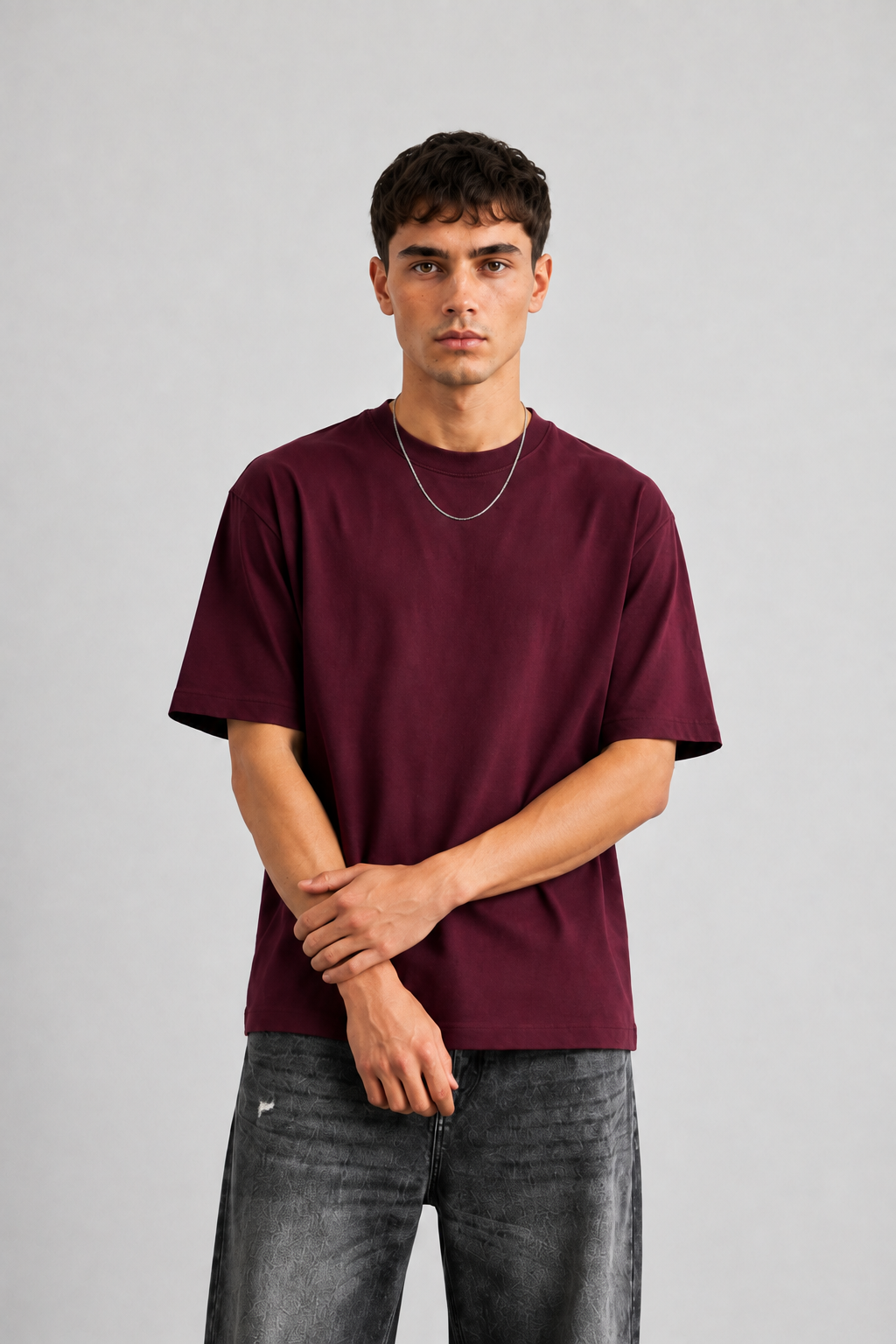 T-Shirt  Brightonover fit|Colore:Bordeaux
