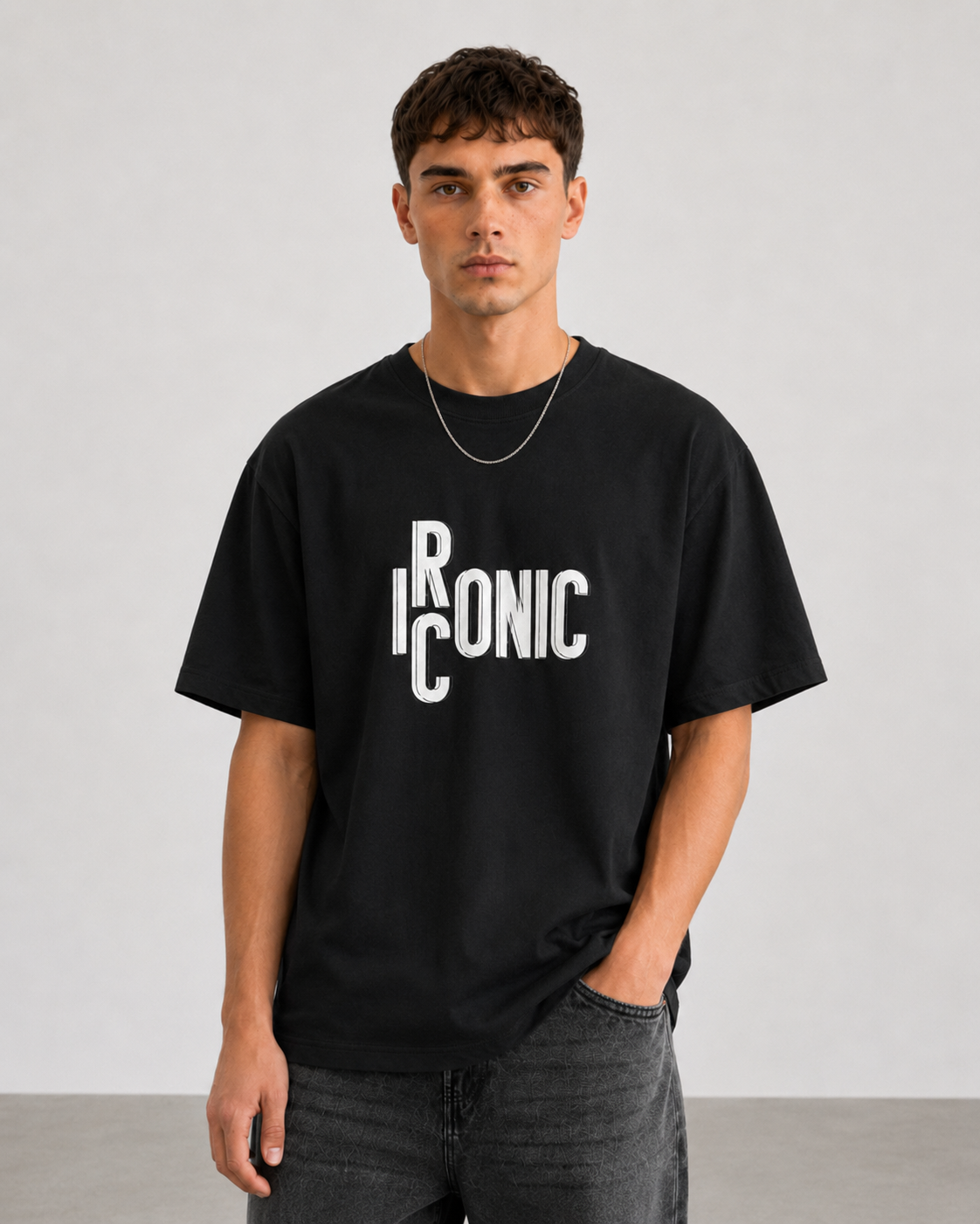 T-shirt  Kenniston Loose fit|Colore:Nero