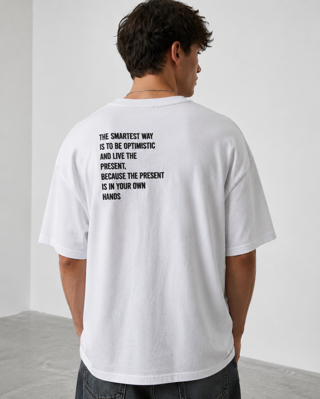 T-Shirt Manchester loose fit|Colore:Bianco