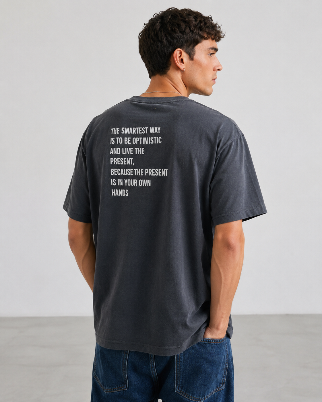 T-Shirt Manchester loose fit|Colore:Lead
