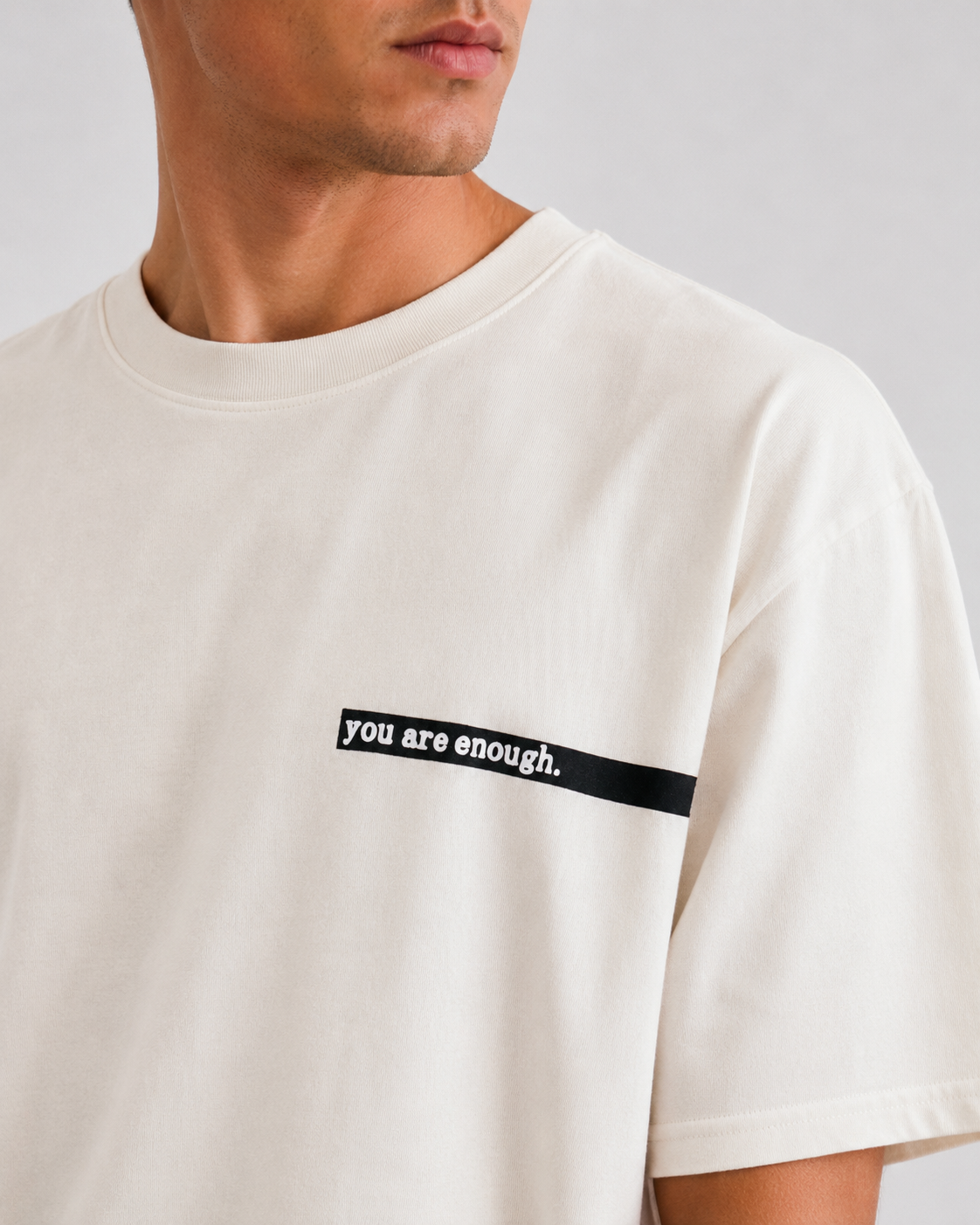 T-Shirt  Liverpool "you are enough" Loose Fit|Colore:Burro