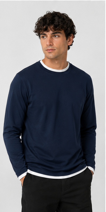 T-shirt  York maniche lunghe|Colore:Blu navy