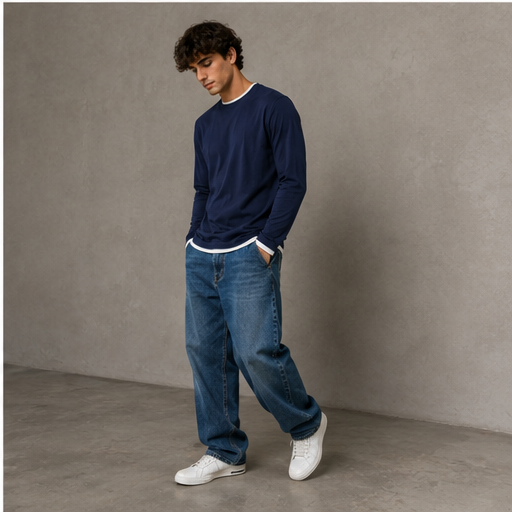 T-shirt  York maniche lunghe|Colore:Blu navy