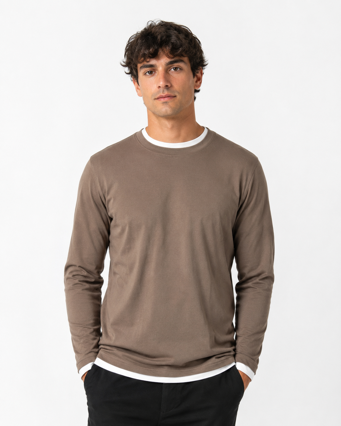 T-shirt  York maniche lunghe|Colore:Fango