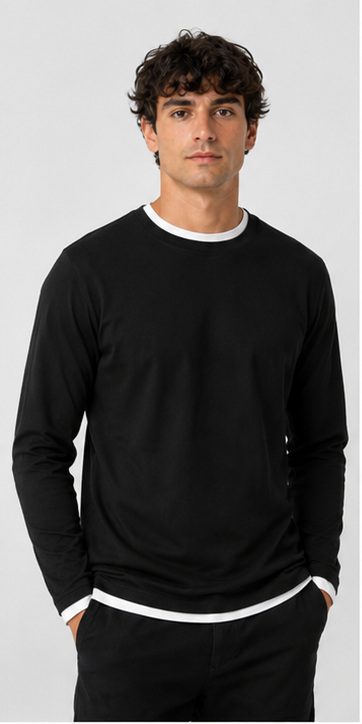 T-shirt  York maniche lunghe|Colore:Nero
