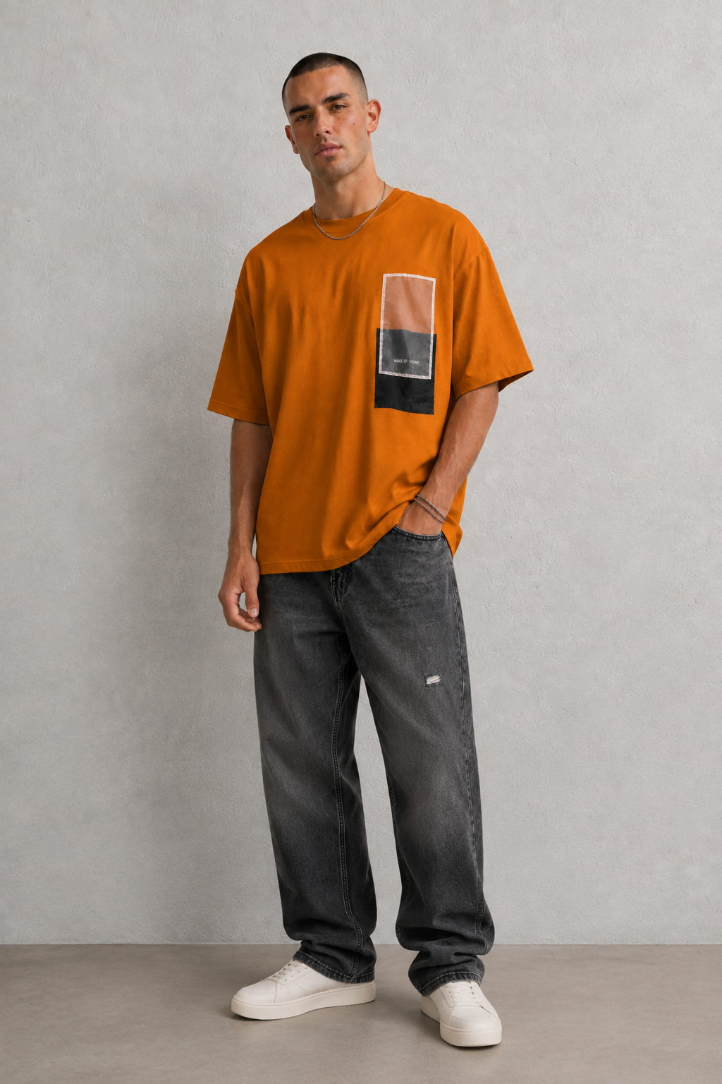 T-shirt Oversize degradé |Colore:Biscotto