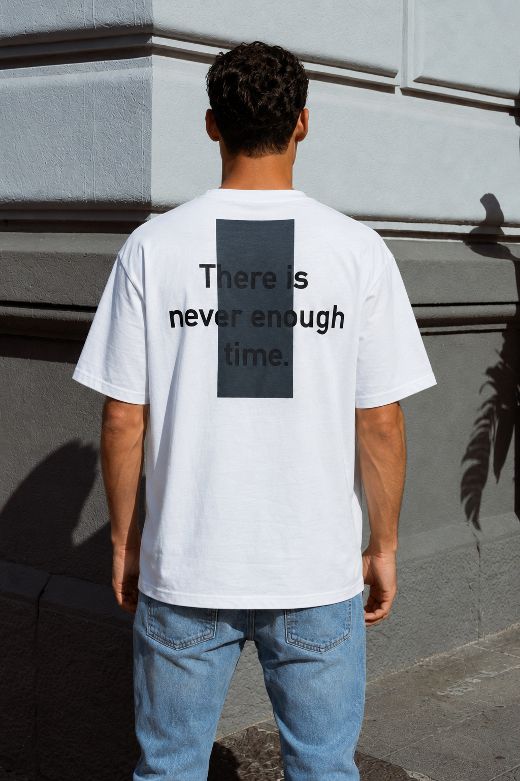 T-shirt Loose fit  "ATTACHED TO NOTHING"|Colore:Bianco