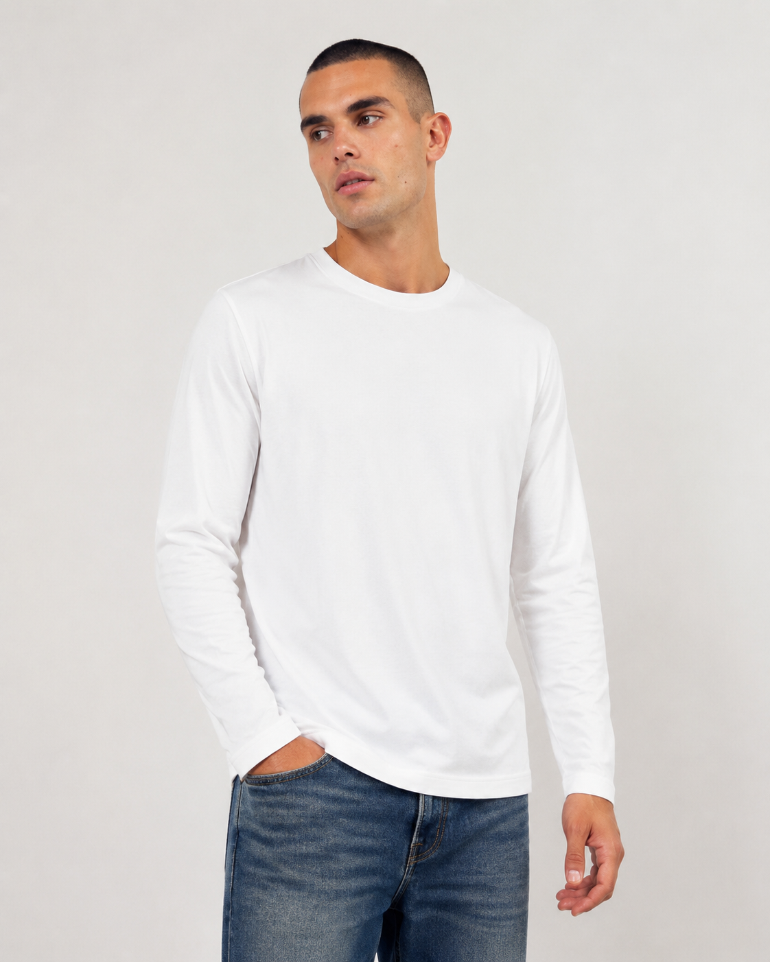 Maglia manica lunga regular fit|Colore:Bianco