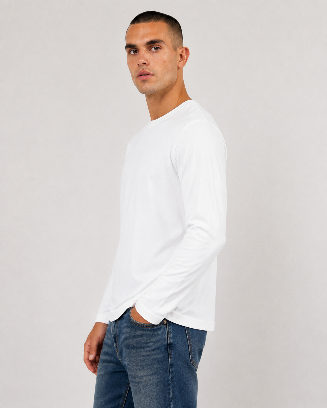 Maglia manica lunga regular fit|Colore:Bianco