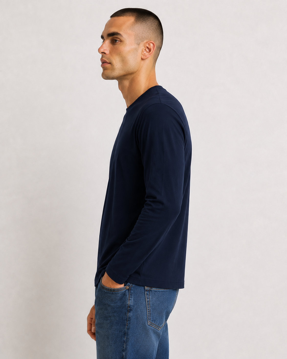 Maglia manica lunga regular fit|Colore:Blu navy