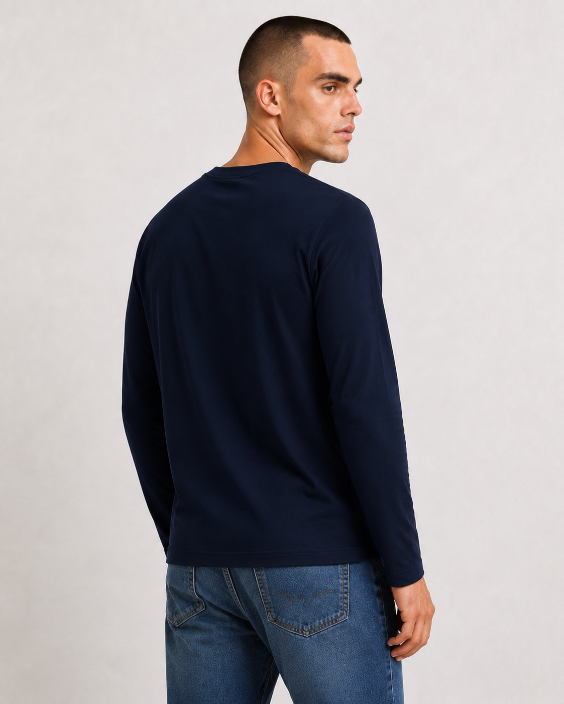 Maglia manica lunga regular fit|Colore:Blu navy