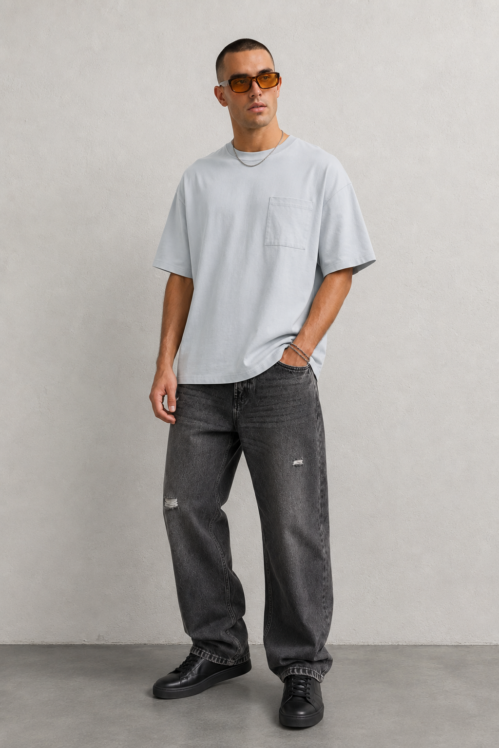 T-shirtl Loose fit|Colore:Ghiaccio