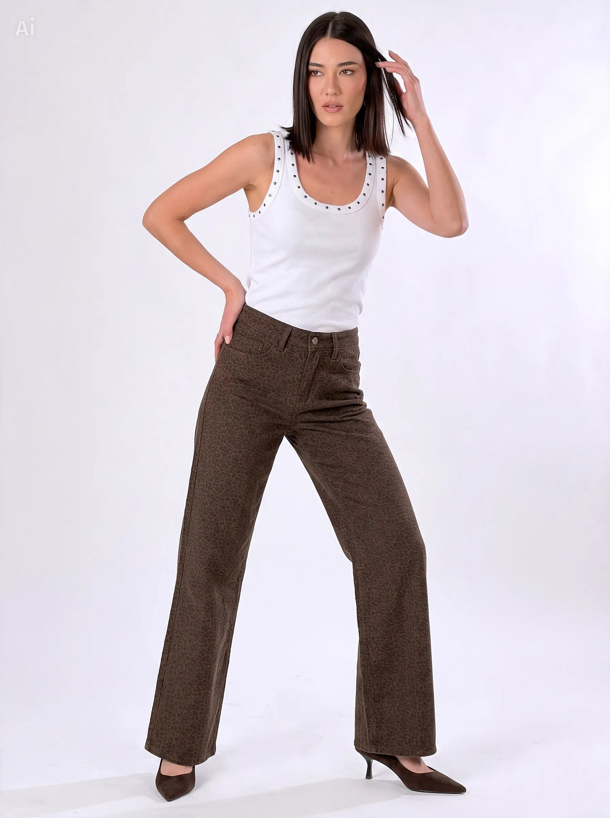 Pantalone fantasia micro maculata|Colore:Maculato