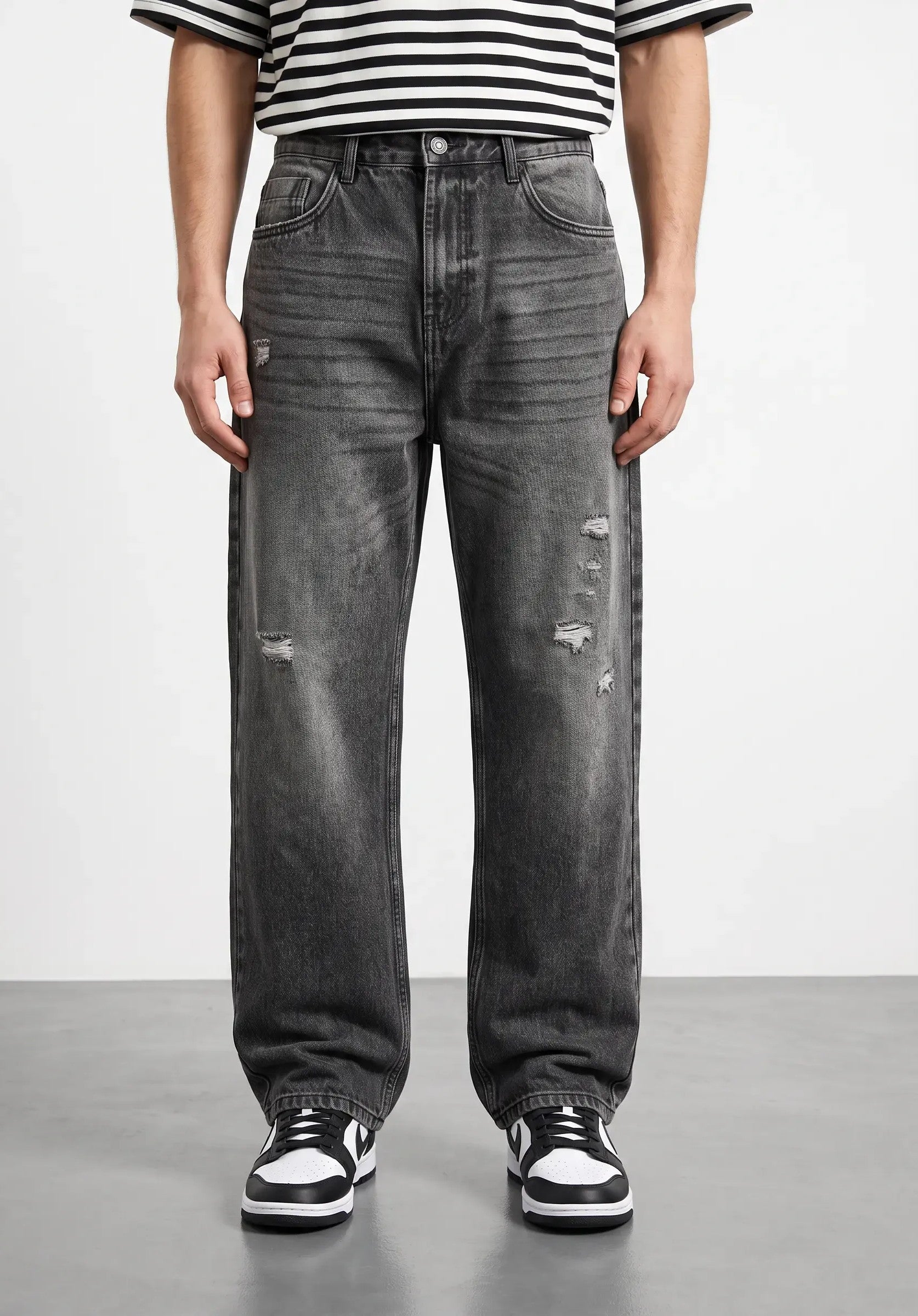 Jeans  Melburne balloon fit |Colore:Gray ripped