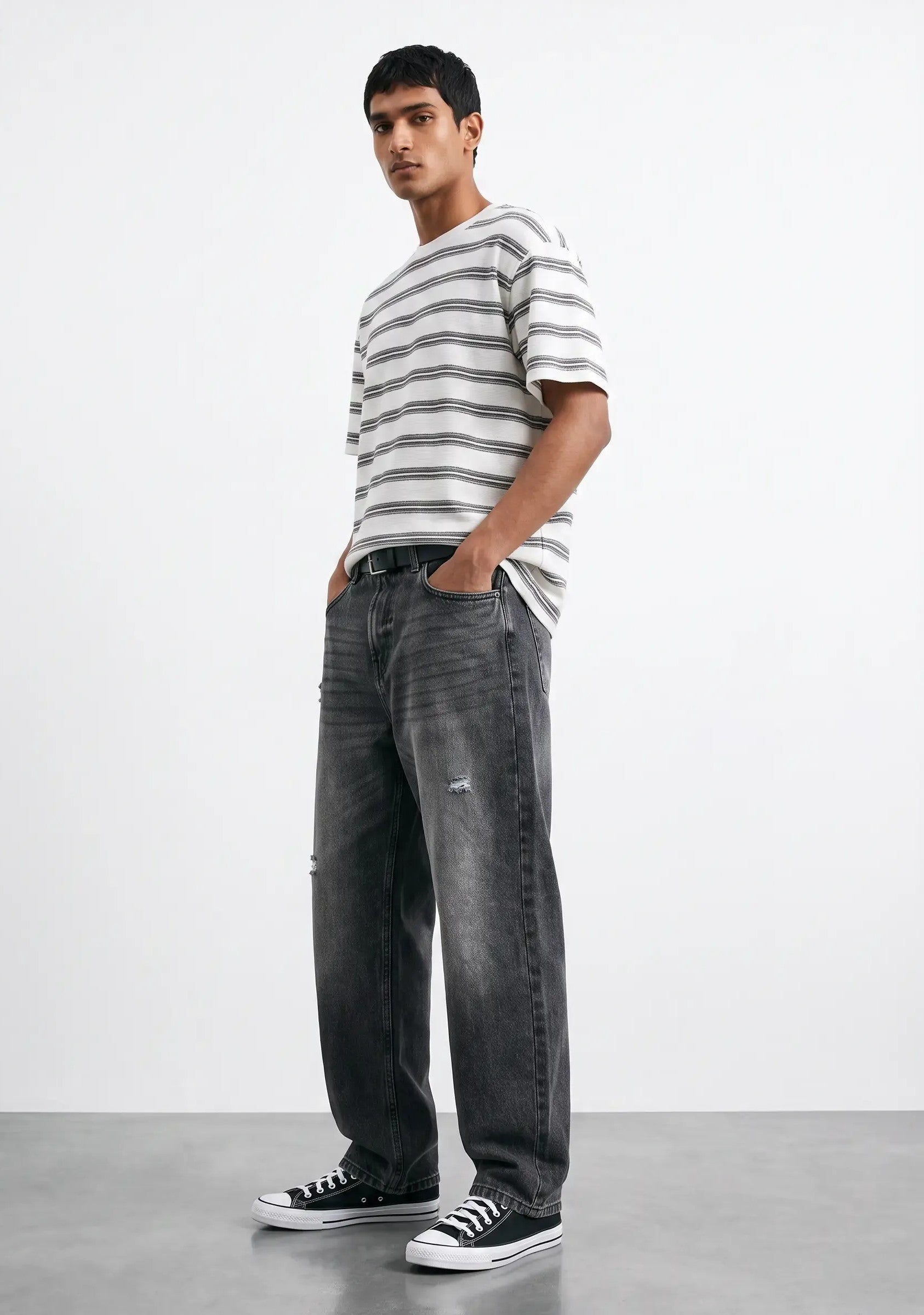 Jeans  Melburne balloon fit |Colore:Gray ripped