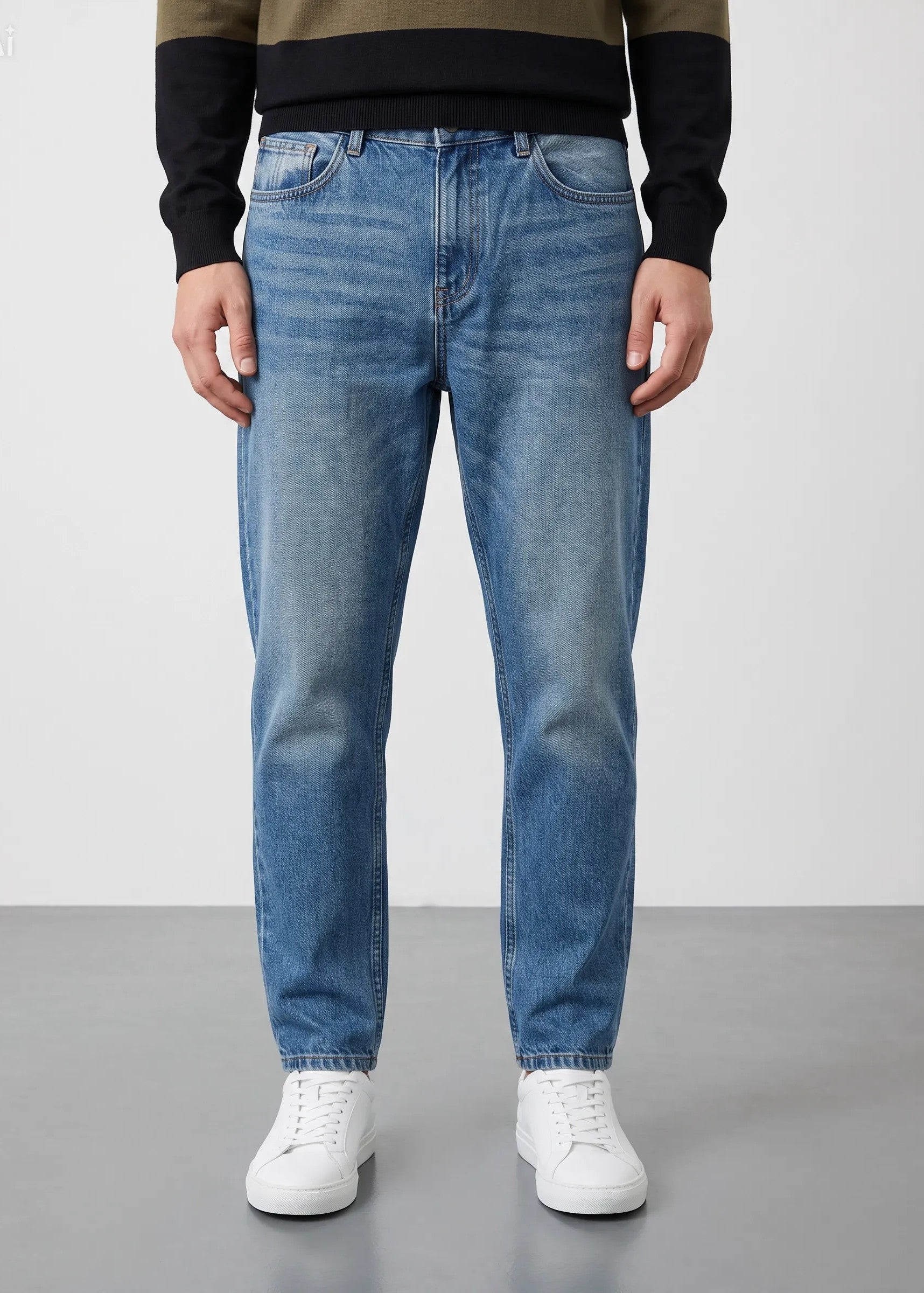 Jeans Carrot fit Singapore |Colore:Blue dirty