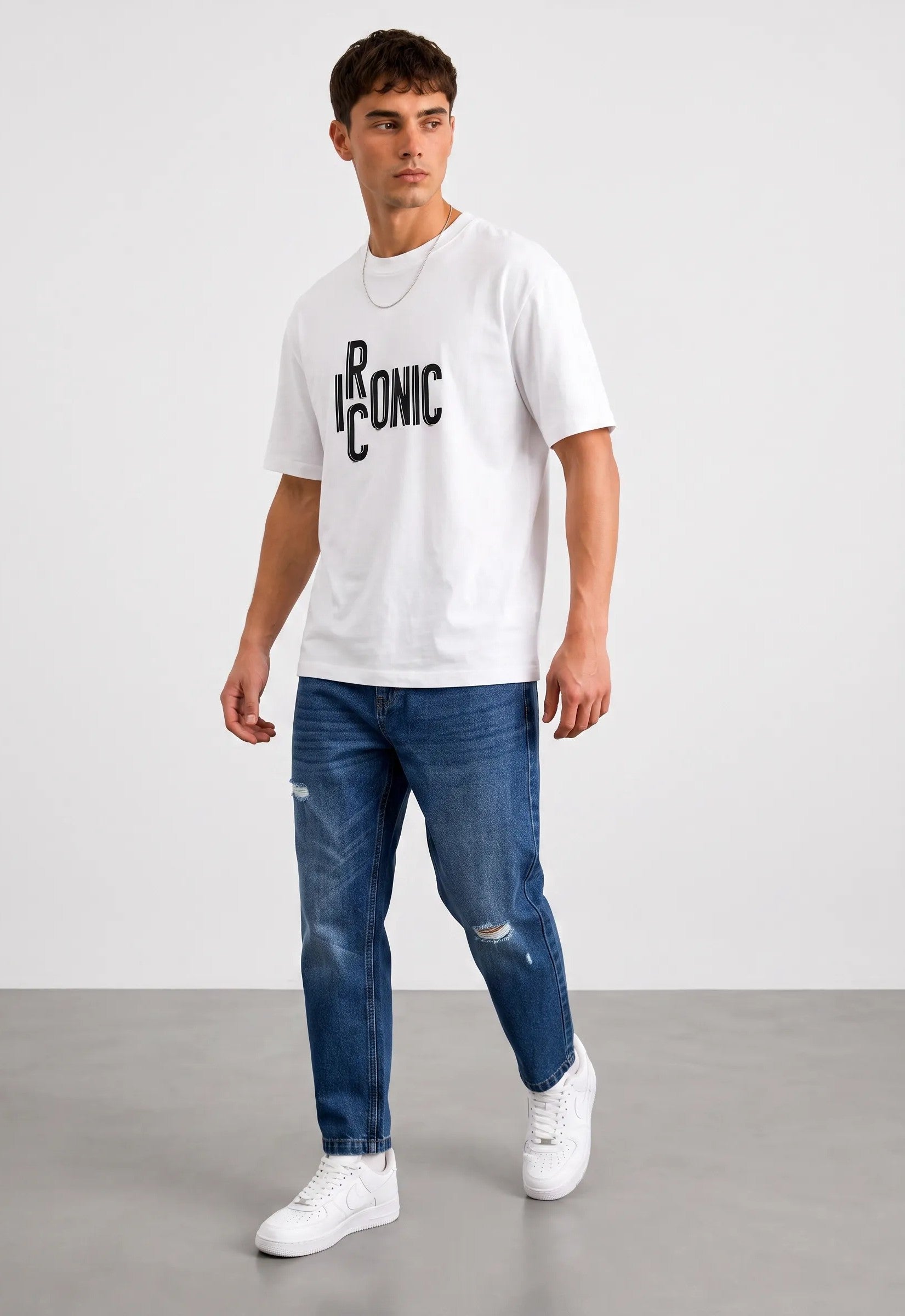 Jeans Carrot fit Santa Barbara|Colore:Blue ripped