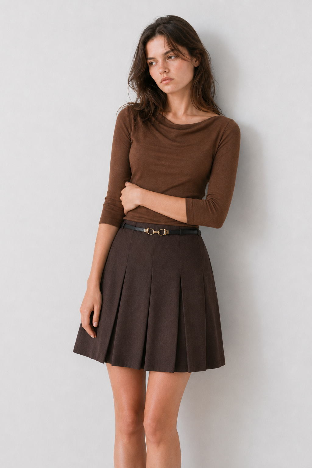 Minigonna Yale|Colore:Caffe