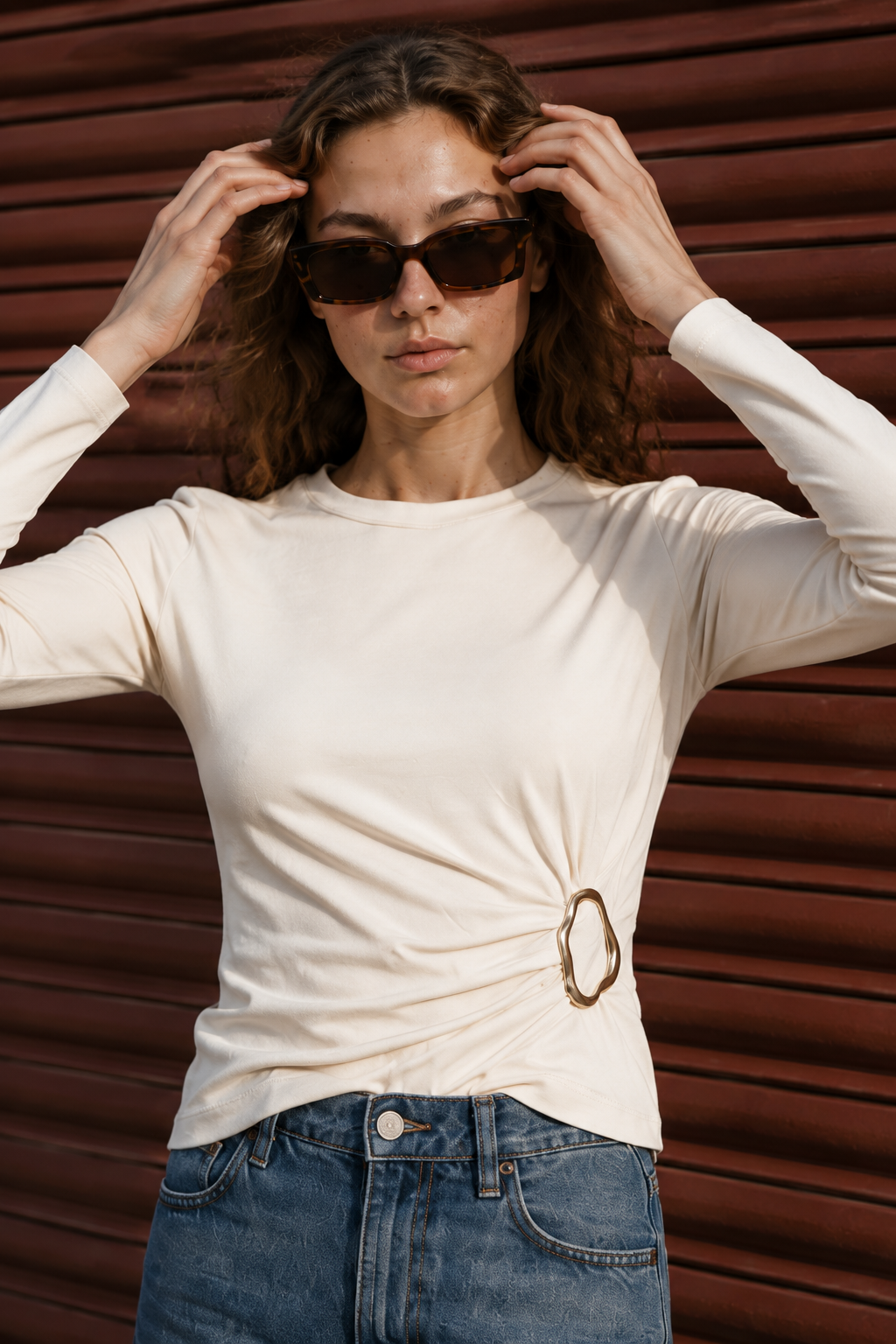 Maglia Noemi con accessorio|Colore:Bianco
